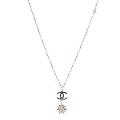 Chanel Crystal Enamel CC Pendant Necklace Gold 1 of 4