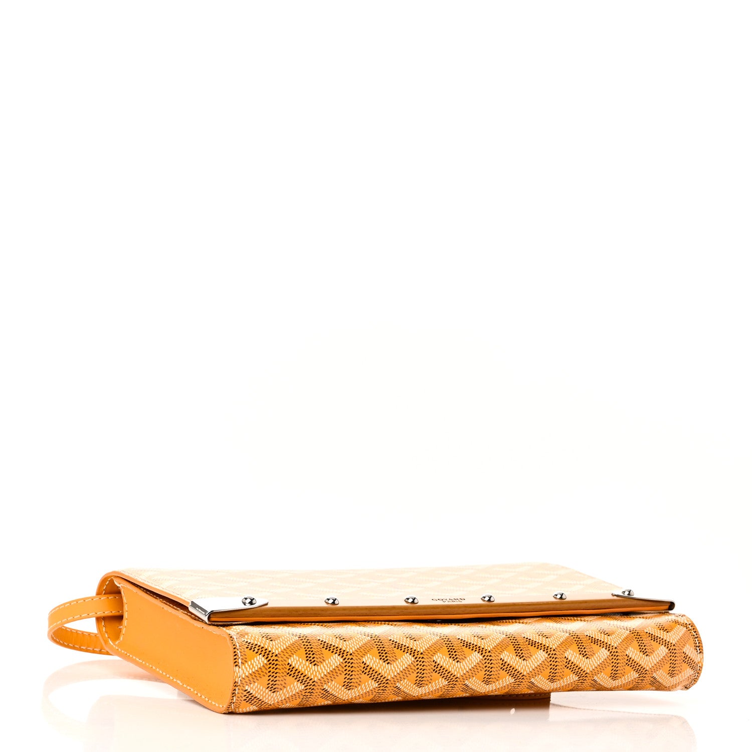 Goyard Goyardine Monte Carlo Bois Clutch With Strap Yellow 4 of 11