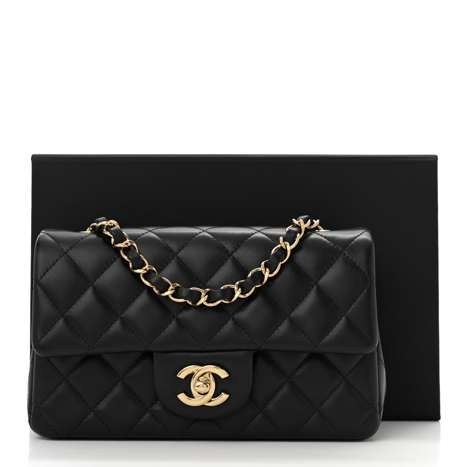 Chanel Lambskin Quilted Mini Rectangular Flap Black 11 of 11