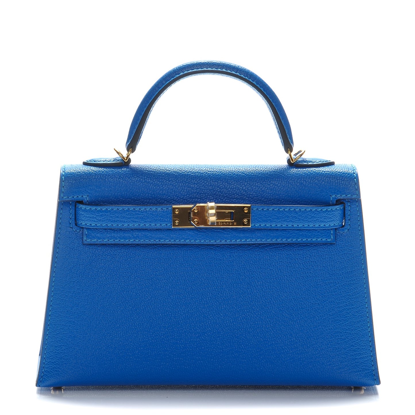 Chevre Mysore Mini Kelly Sellier 20 Bleu Hydra
