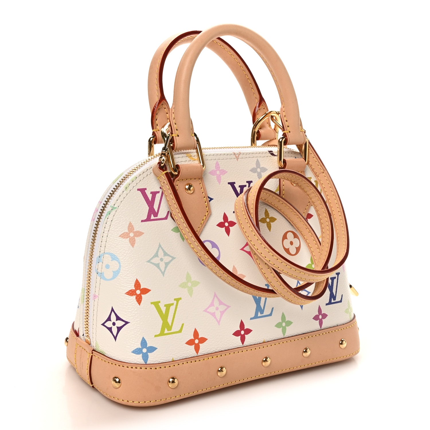 Louis Vuitton LV x TM Monogram Multicolor Alma BB White 3 of 9