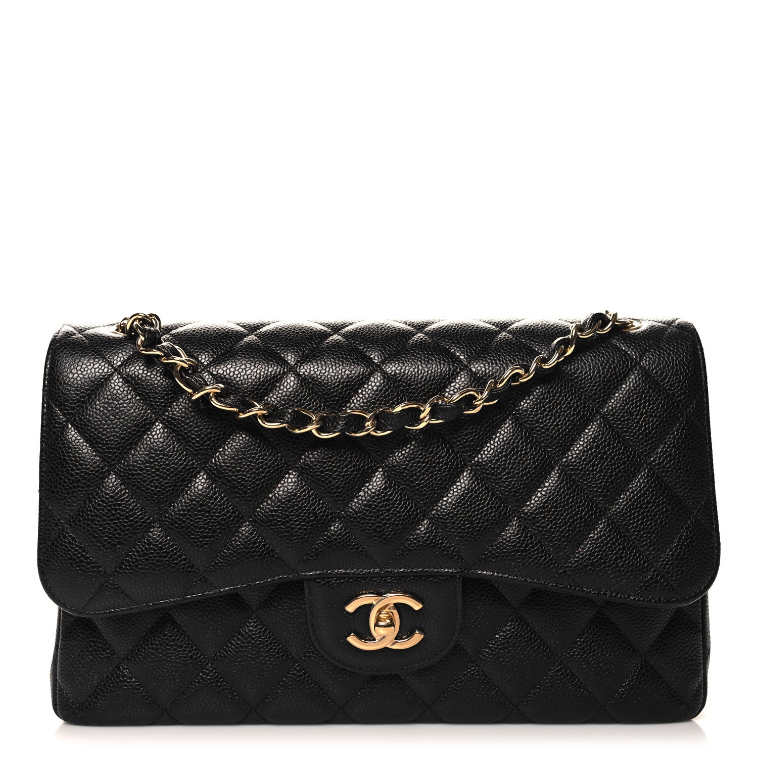 Chanel Caviar Quilted Jumbo Double Flap Black 1 of 10