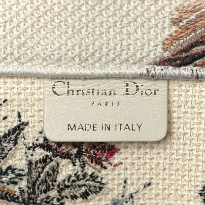 Christian Dior Canvas Embroidered Large Jardin D'Hiver Book Tote Latte Multicolor 6 of 9