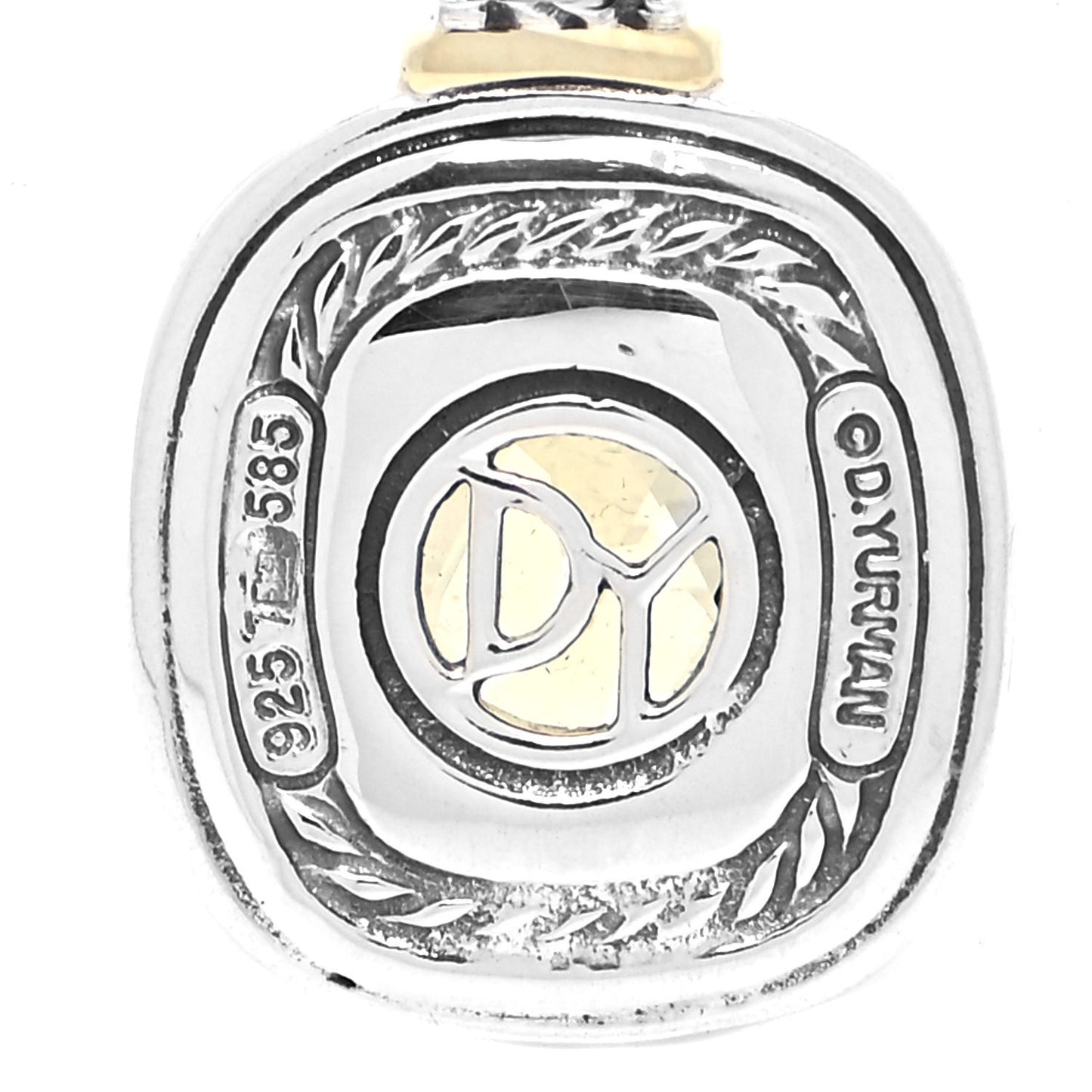 Sterling Silver 14K Yellow Gold Prasiolite Albion Pendant