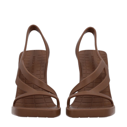 Bottega Veneta Rubber Jimbo Slingback Sandals 40 Brown 3 of 9