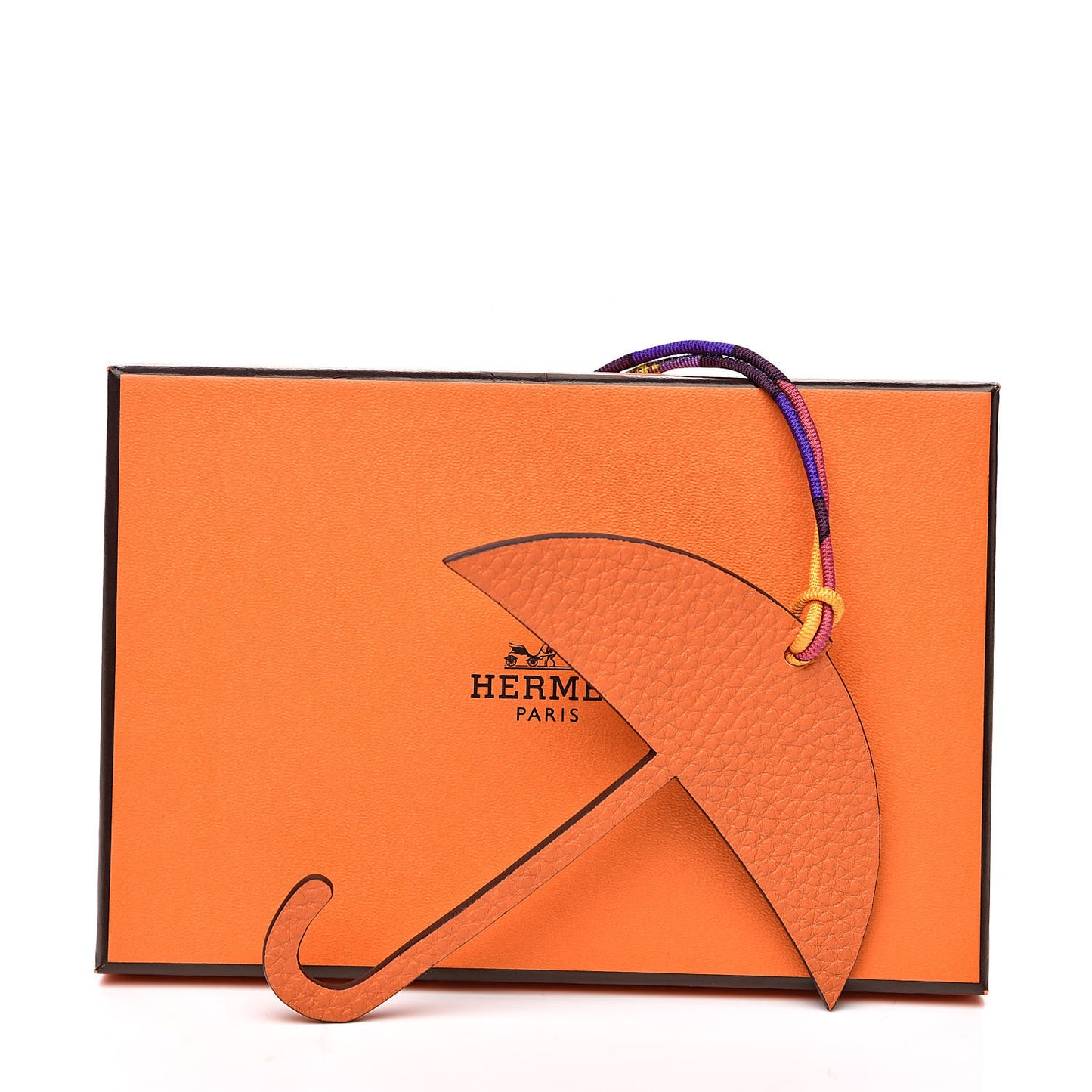 Togo Epsom Petit H Empire State Building Bag Umbrella Orange Gold