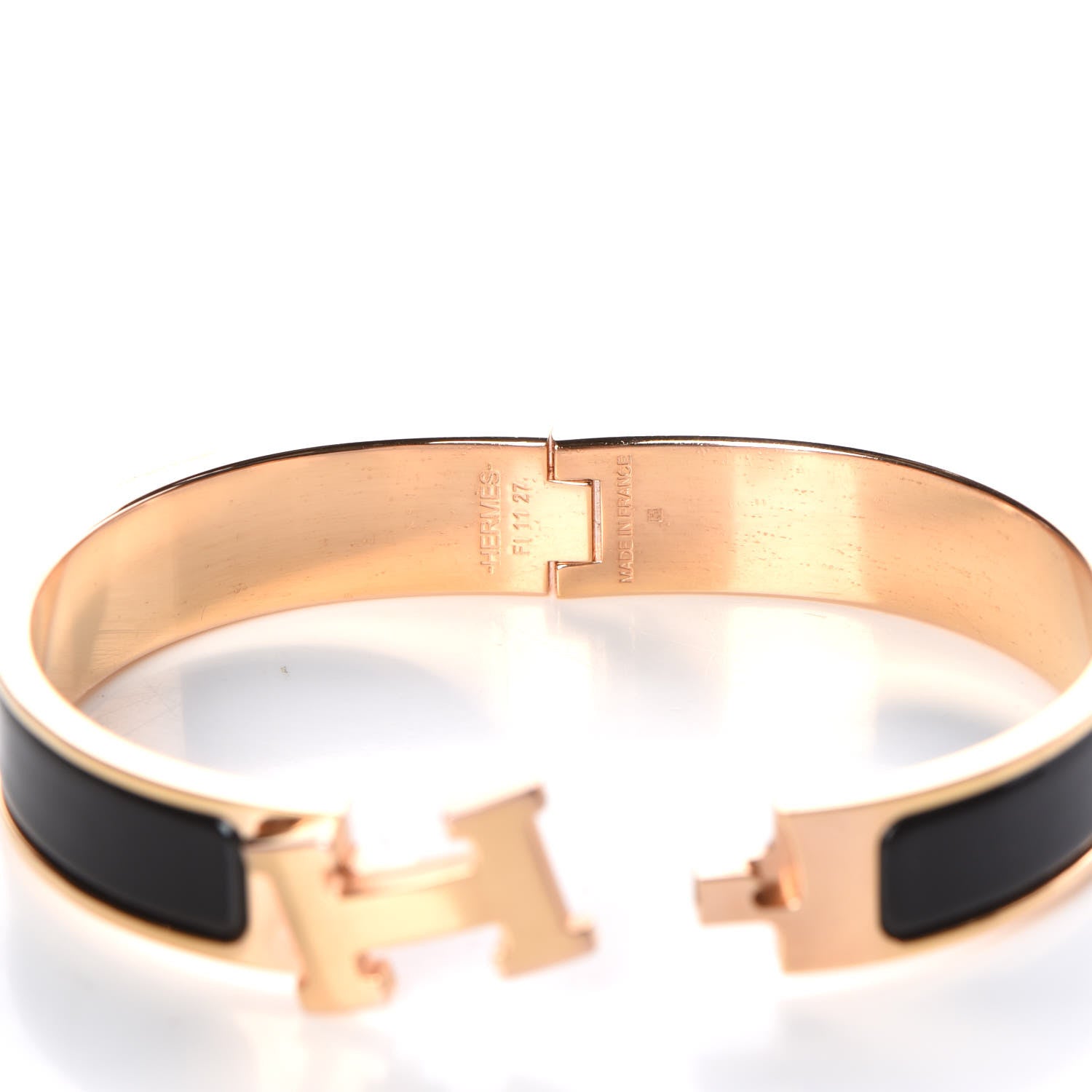 Hermes Enamel Narrow Clic Clac H Bracelet GM Black 5 of 5