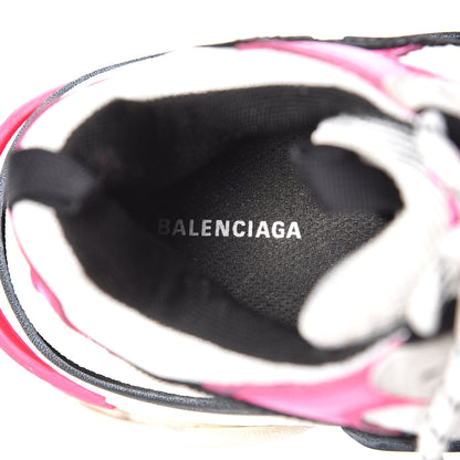 Balenciaga Fabric Mesh Womens Triple S Sneakers 37 Rose Fluo Black White 7 of 8
