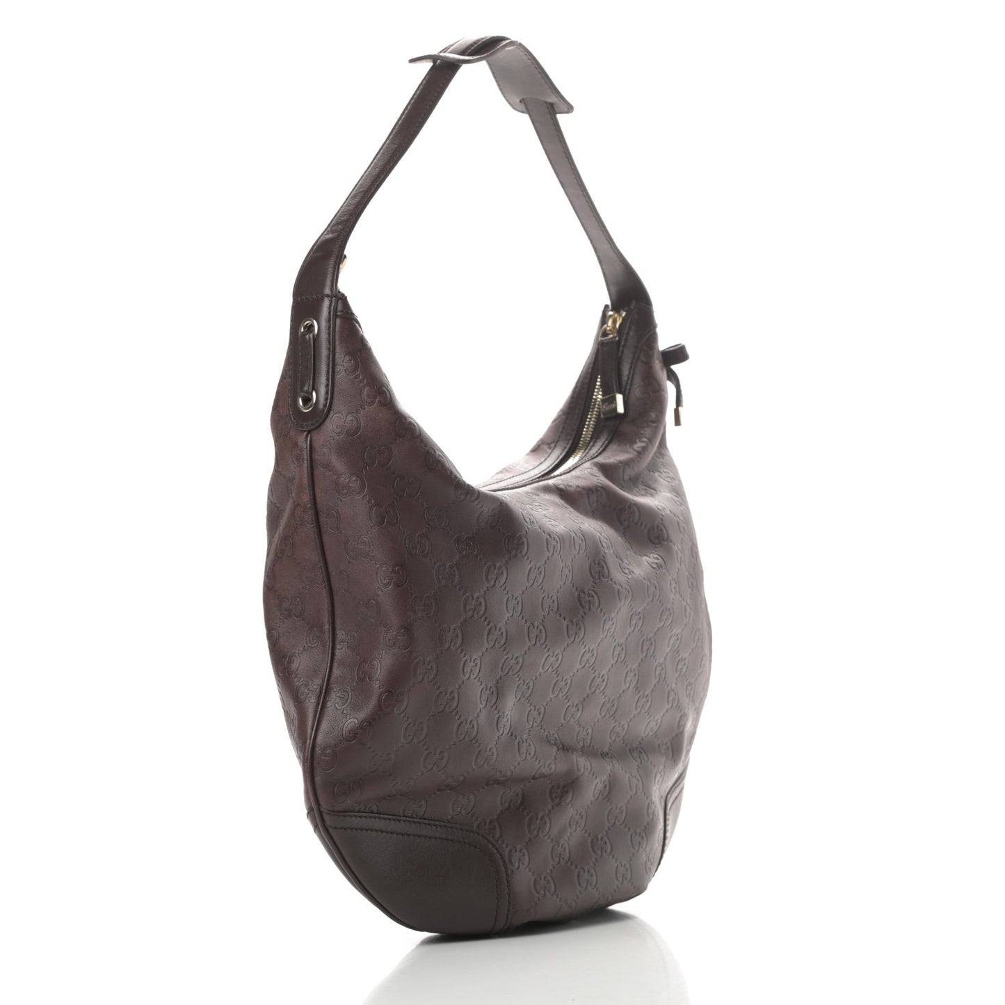 Guccissima Large Princy Hobo Dark Brown
