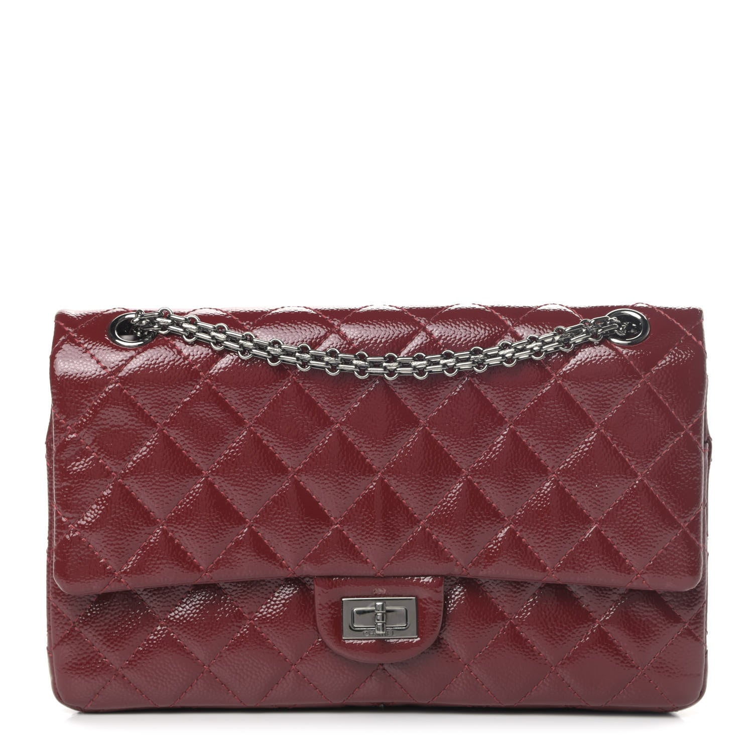Chanel Patent Caviar Quilted 2.55 Reissue 226 Flap Red 1 of 9