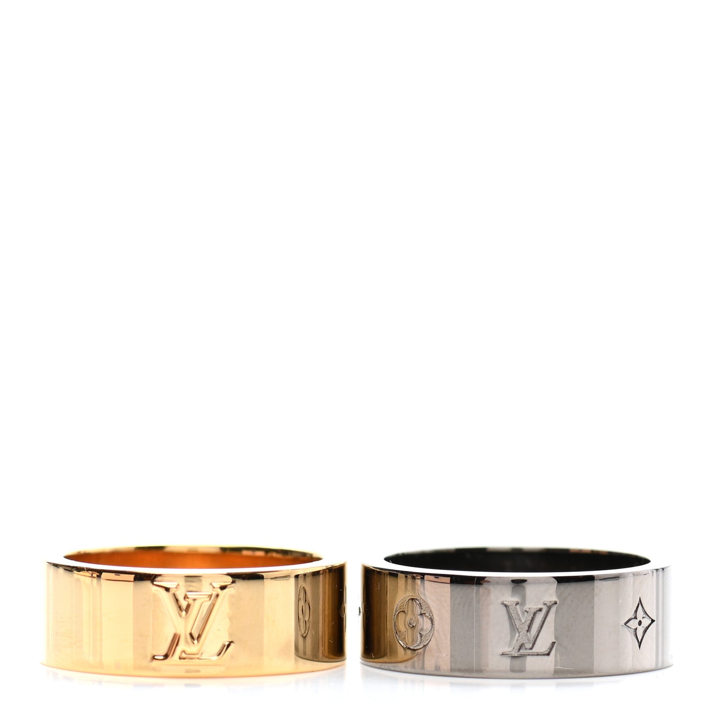 Metal LV Instinct Set of 2 Rings L 63 10.25 Silver Gold