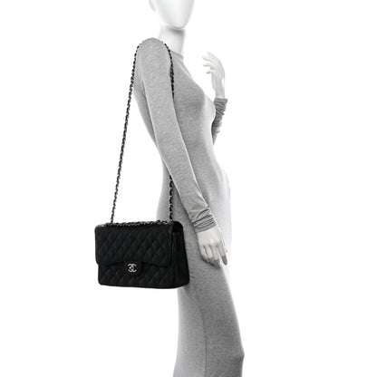 Chanel Caviar Quilted Jumbo Double Flap Black 2 of 10