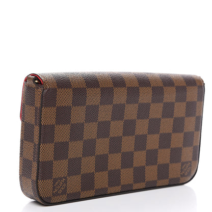 Louis Vuitton Damier Ebene Pochette Felicie Chain Wallet 2 of 9