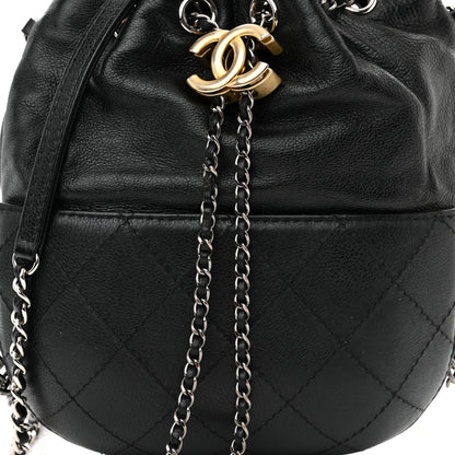 Chanel Calfskin Quilted Small Gabrielle Bucket Black 8 of 12