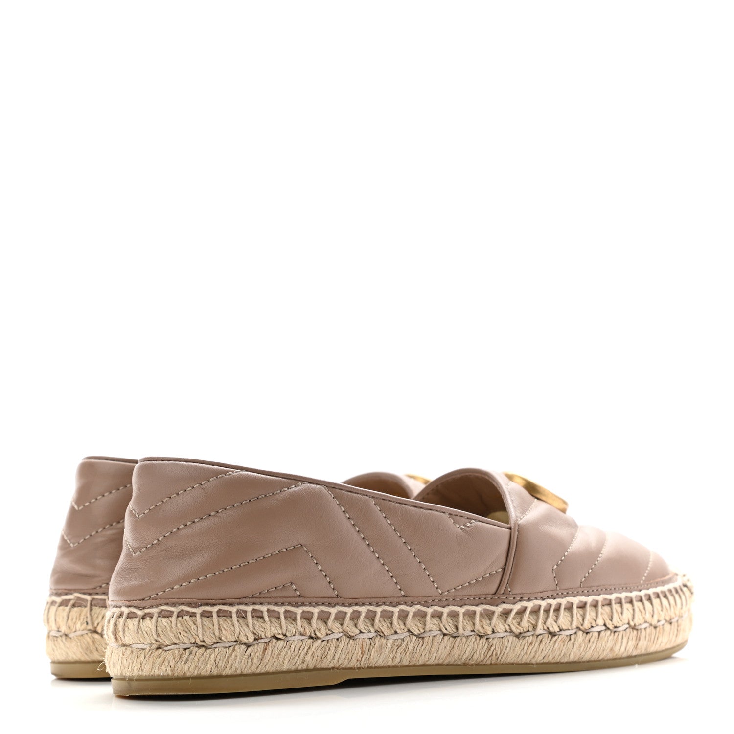 Gucci Nappa Matelasse GG Marmont Espadrilles 37.5 Porcelain Rose 4 of 14