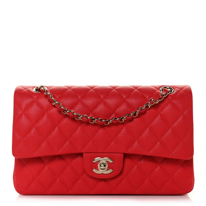 Chanel Caviar Quilted Medium Double Flap Red 2 of 11
