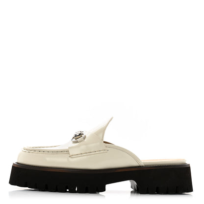 Gucci Cordovan Lux Horsebit Platform Mules 39 Mystic White 1 of 12