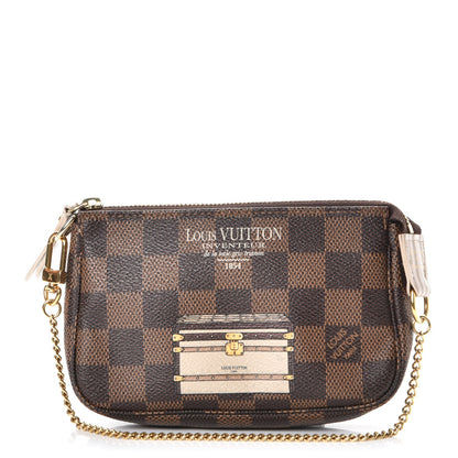Louis Vuitton Damier Ebene Trunks and Locks Mini Pochette Accessories 1 of 7