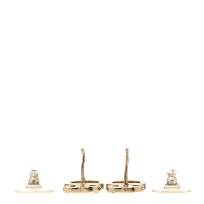 Chanel Crystal CC Sergeant Chanel Earrings Gold 3 of 4