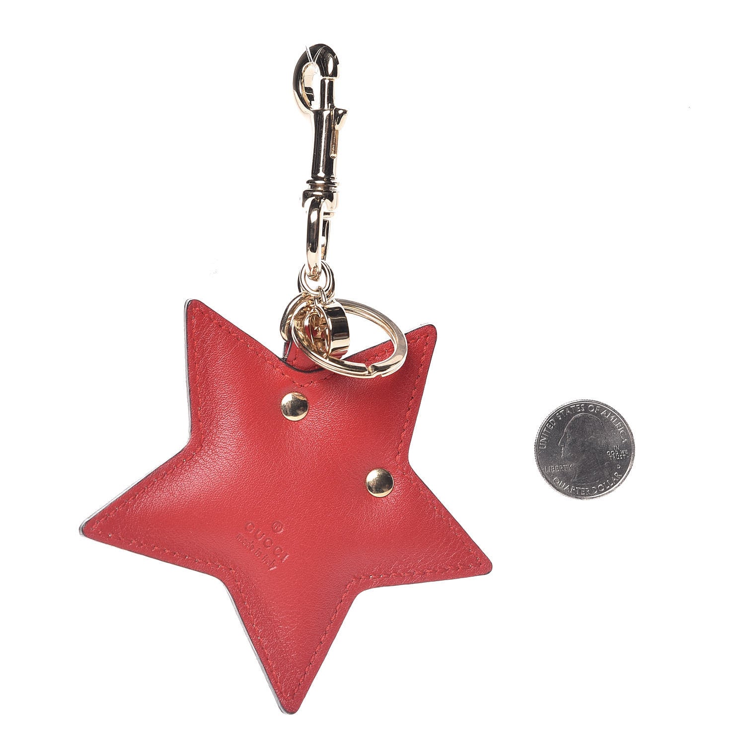 Gucci GG Supreme Monogram Starry Key Charm 2 of 4