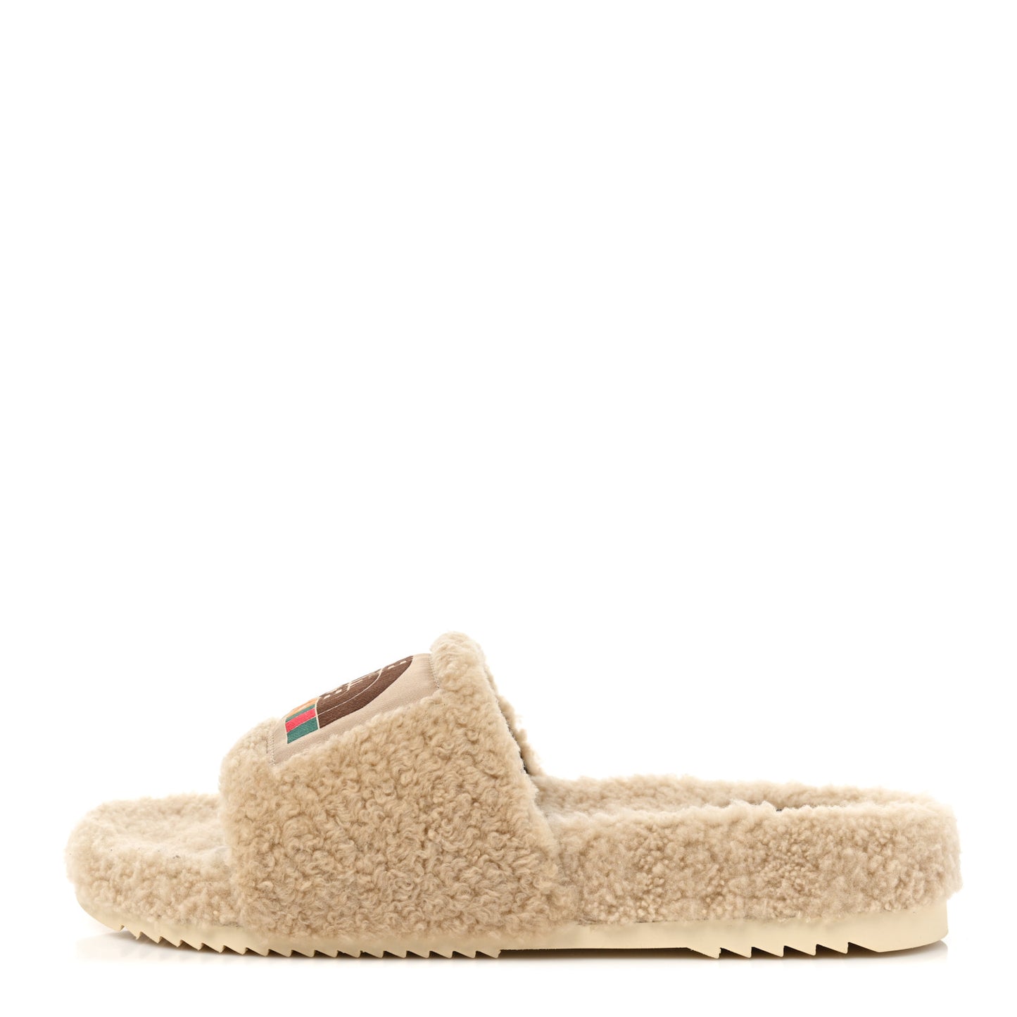 X THE NORTH FACE Shearling Wool Mens Slide Sandals 7 Butterscotch