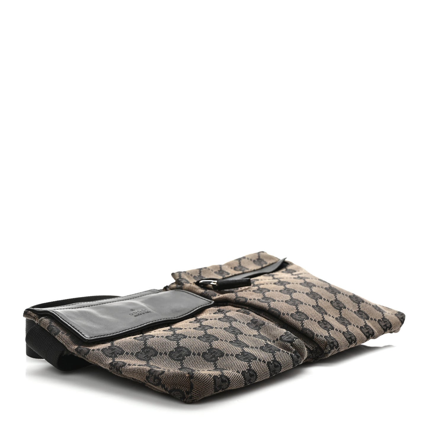 GG Monogram Double Pocket Belt Bag Navy