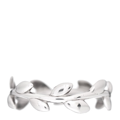Tiffany Sterling Silver Paloma Picasso Narrow Olive Leaf Band Ring 54 7 3 of 4