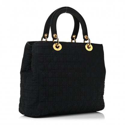 Christian Dior Nylon Cannage Large Lady Dior Black 2 of 4