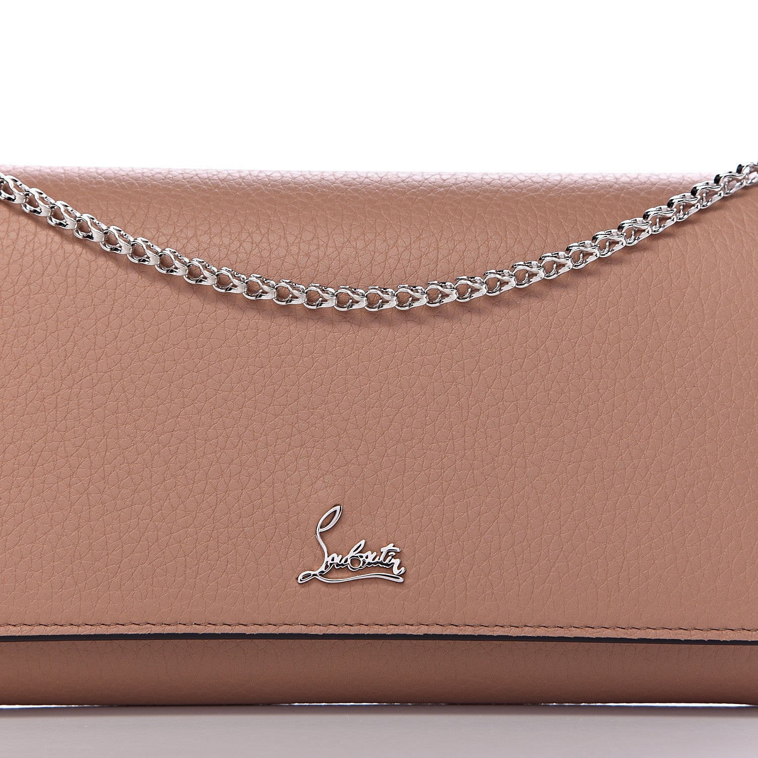 Christian Louboutin Calfskin Boudoir Chain Wallet Nude 9 of 10