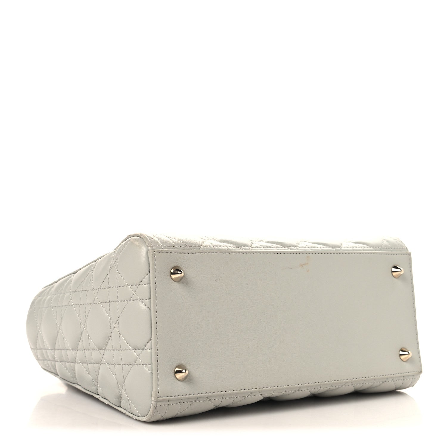 Christian Dior Lambskin Cannage Medium Lady Dior Grey 4 of 12