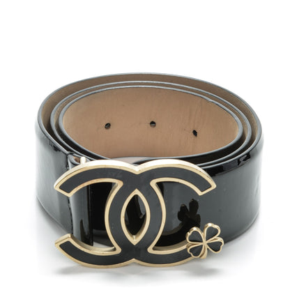 Chanel Patent CC Belt 80 32 Black 1 of 8