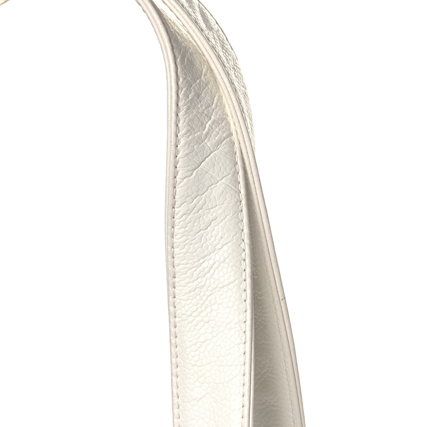 Caviar Quilted Shoulder Bag White