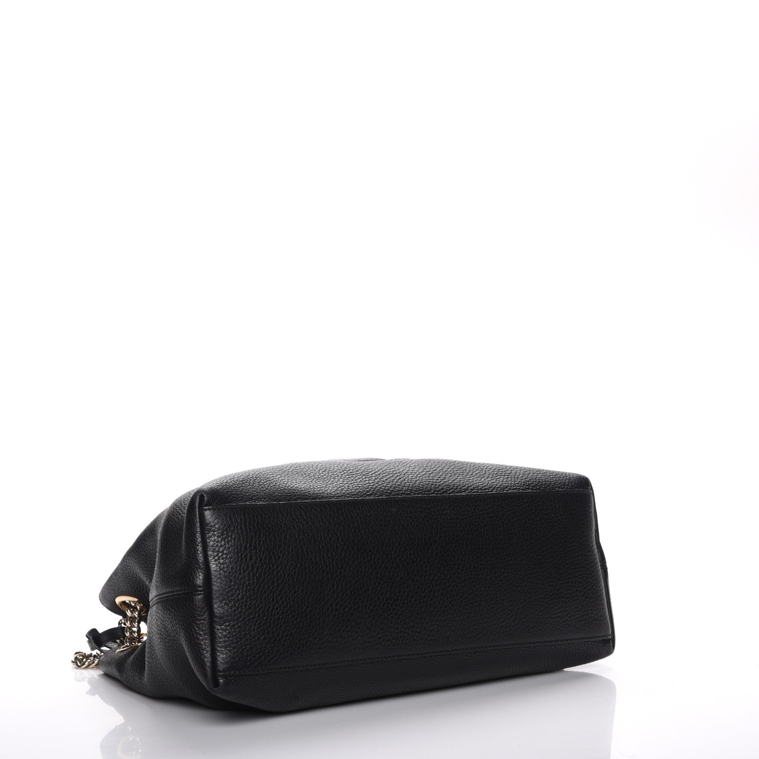 Gucci Pebbled Calfskin Medium Soho Chain Shoulder Bag Black 4 of 7