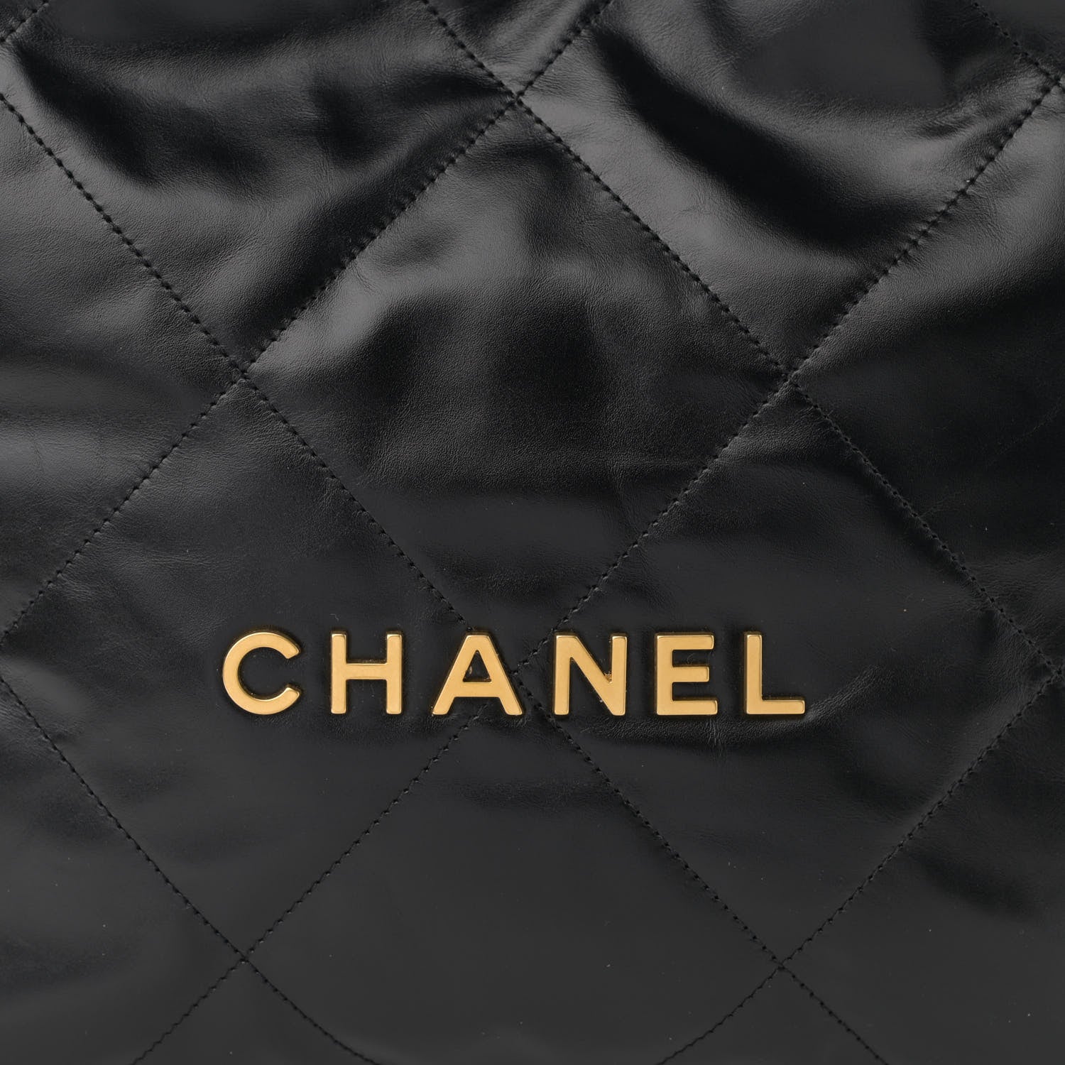 Chanel Shiny Calfskin Quilted Small Chanel 22 Black 9 of 12