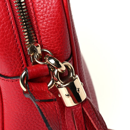 Gucci Pebbled Calfskin Small Soho Disco Bag Tabasco Red 5 of 6