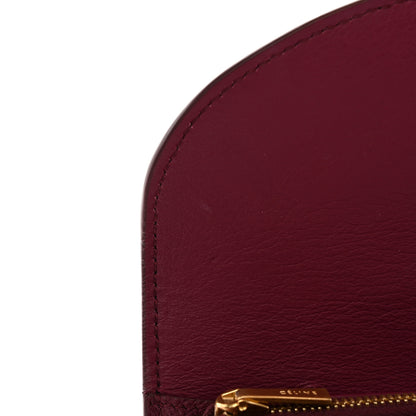 Celine Grained Calfskin Medium Trotteur Multifunction Flap Wallet Plum 12 of 15