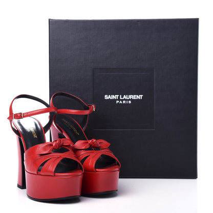 Saint Laurent Goatskin Candy 80 Platform Sandals 36 Red 11 of 11