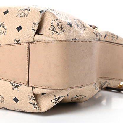 MCM Visetos Drawstring Bucket Bag Beige 11 of 21