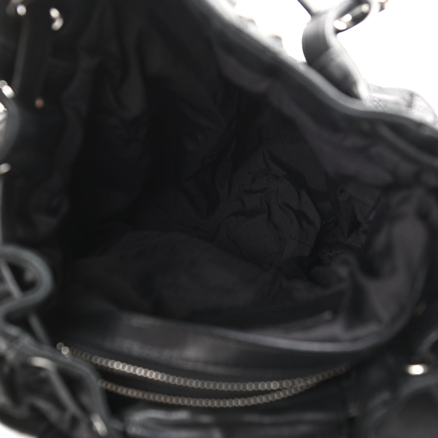 Lambskin Mini Marti Backpack Washed Black Rhodium Hardware
