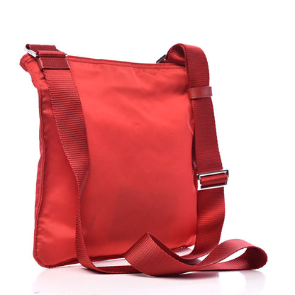 Prada Nylon Vela Flat Messenger Bag Rosso 3 of 10