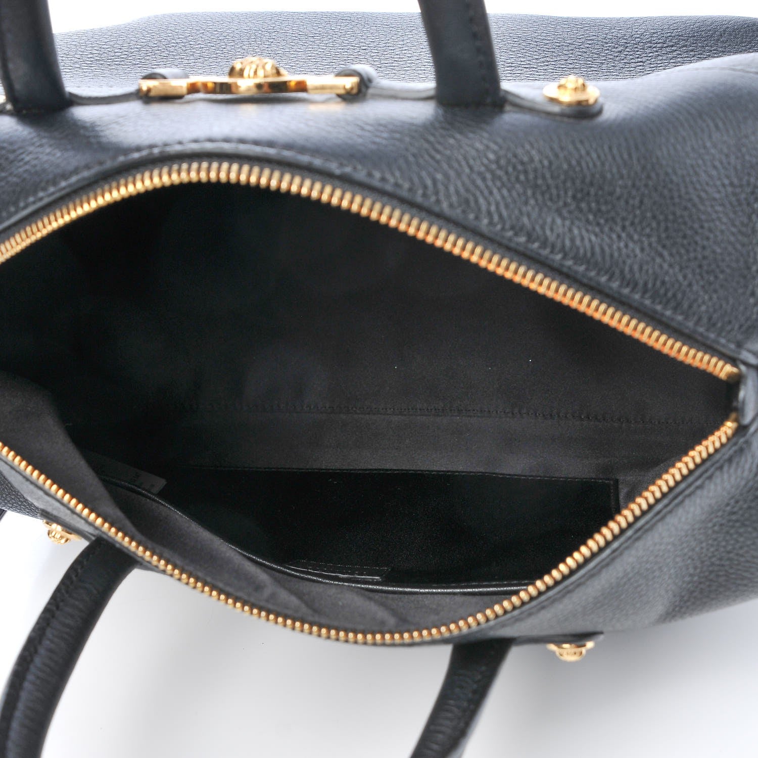 Versace Calfskin Signature Duffle Bag Nero Black 5 of 7