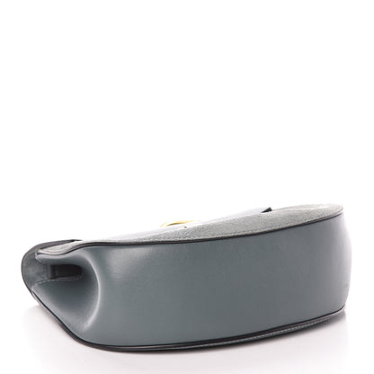 Chloe Suede Smooth Calfskin Drew Shoulder Bag Cloudy Blue 4 of 8