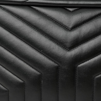Saint Laurent Calfskin Y Quilted Monogram Medium Loulou Chain Satchel Black 13 of 15