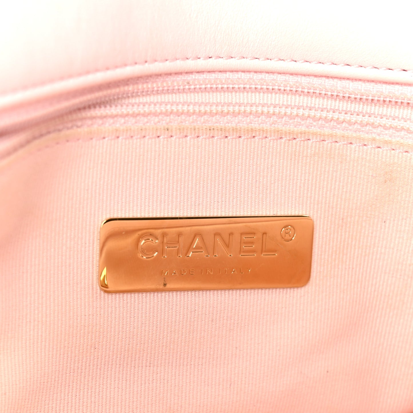 Lambskin Quilted Medium Chanel 19 Flap Light Pink