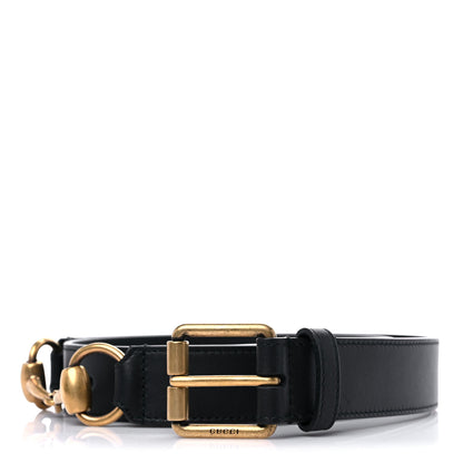 Gucci Calfskin Horsebit Belt 90 36 Black 1 of 5