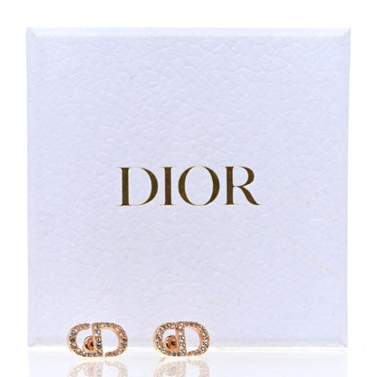 Christian Dior Crystal Petit CD Stud Earrings Gold 5 of 5
