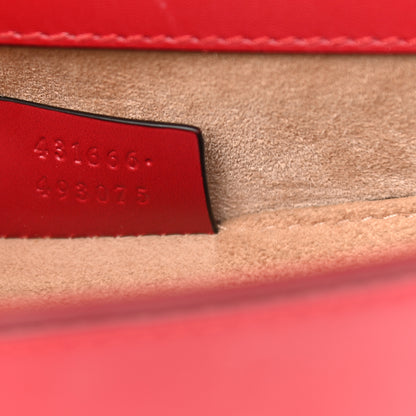 Gucci Calfskin Mini Sylvie Chain Shoulder Bag Hibiscus Red 7 of 12