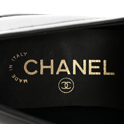 Chanel Lambskin Quilted CC Turnlock Loafers 37 Black 8 of 9