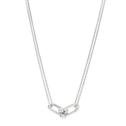 Tiffany Sterling Silver Double HardWear Link Pendant Necklace 1 of 6