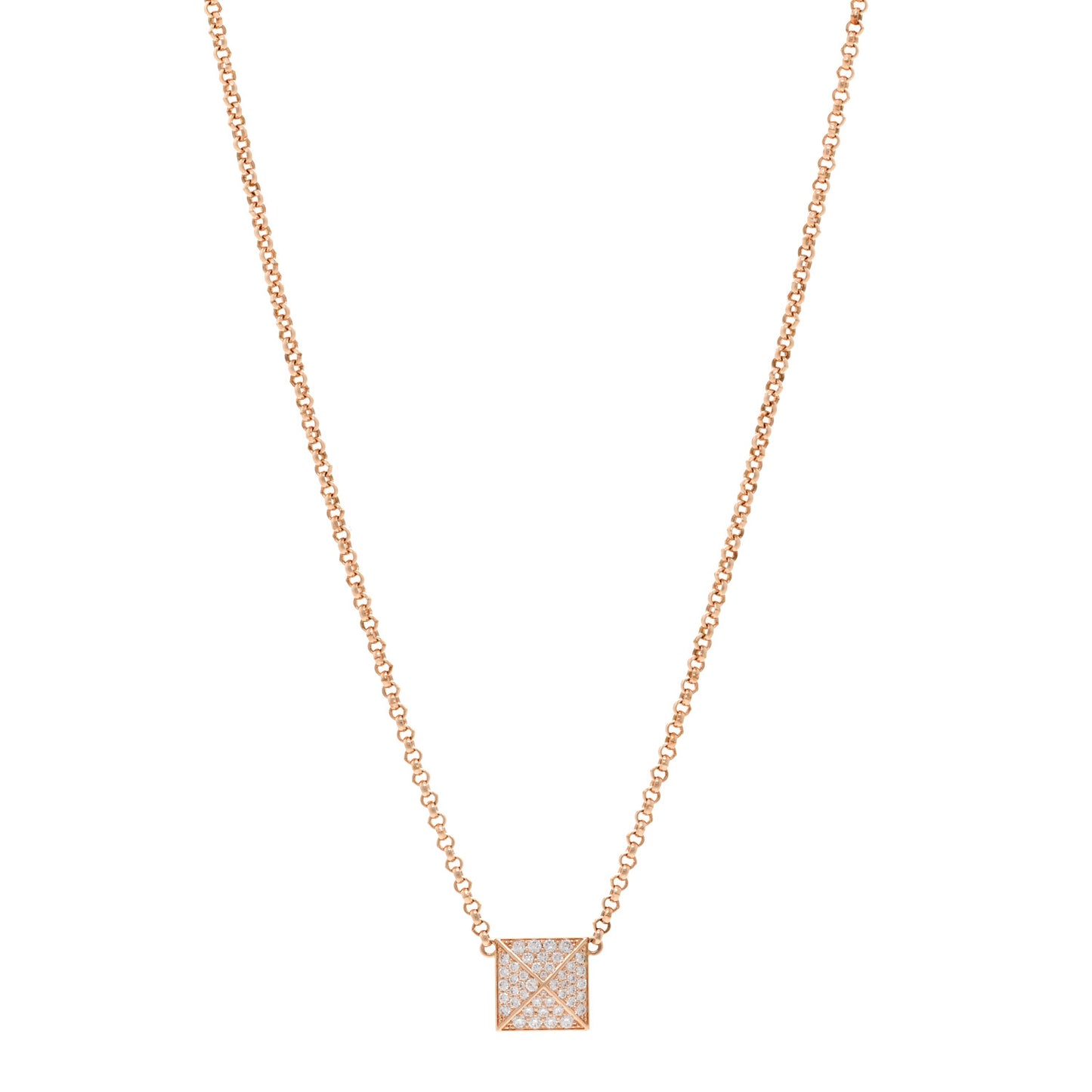18K Rose Gold Diamond MM Clou d'H Pendant Necklace